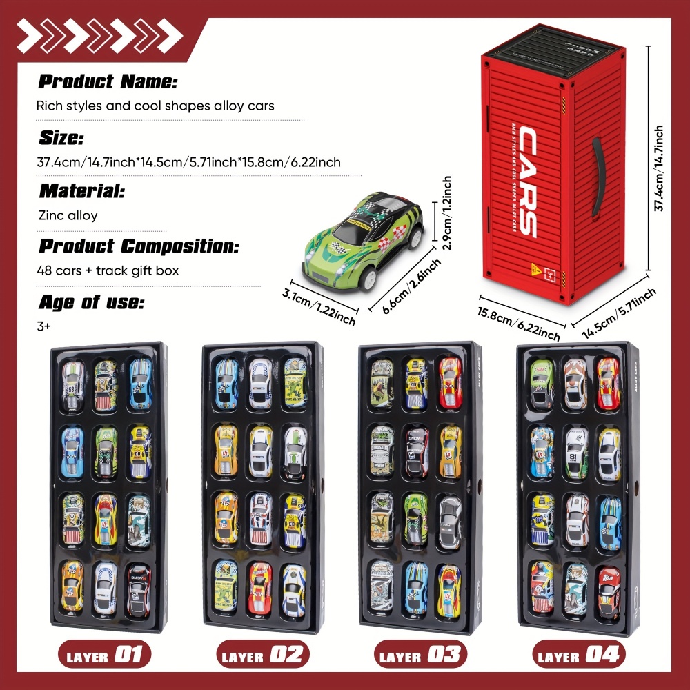 Toy Cars for Kids, 48 Pull Bac - Racing Arcade Cabinet 评论和价格
