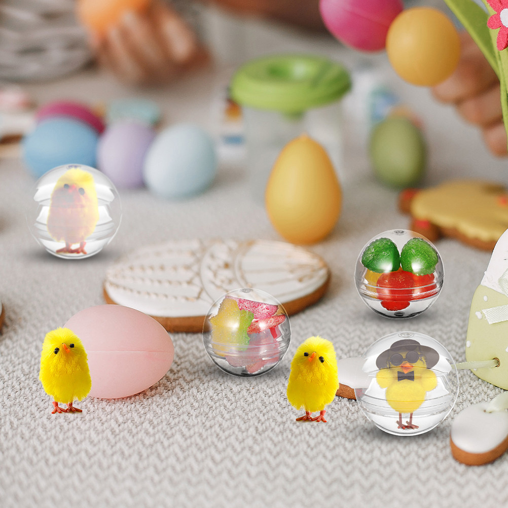 50pcs Empty Clear Balls Capsul - Prize Capsule Toy Machine 评论和价格
