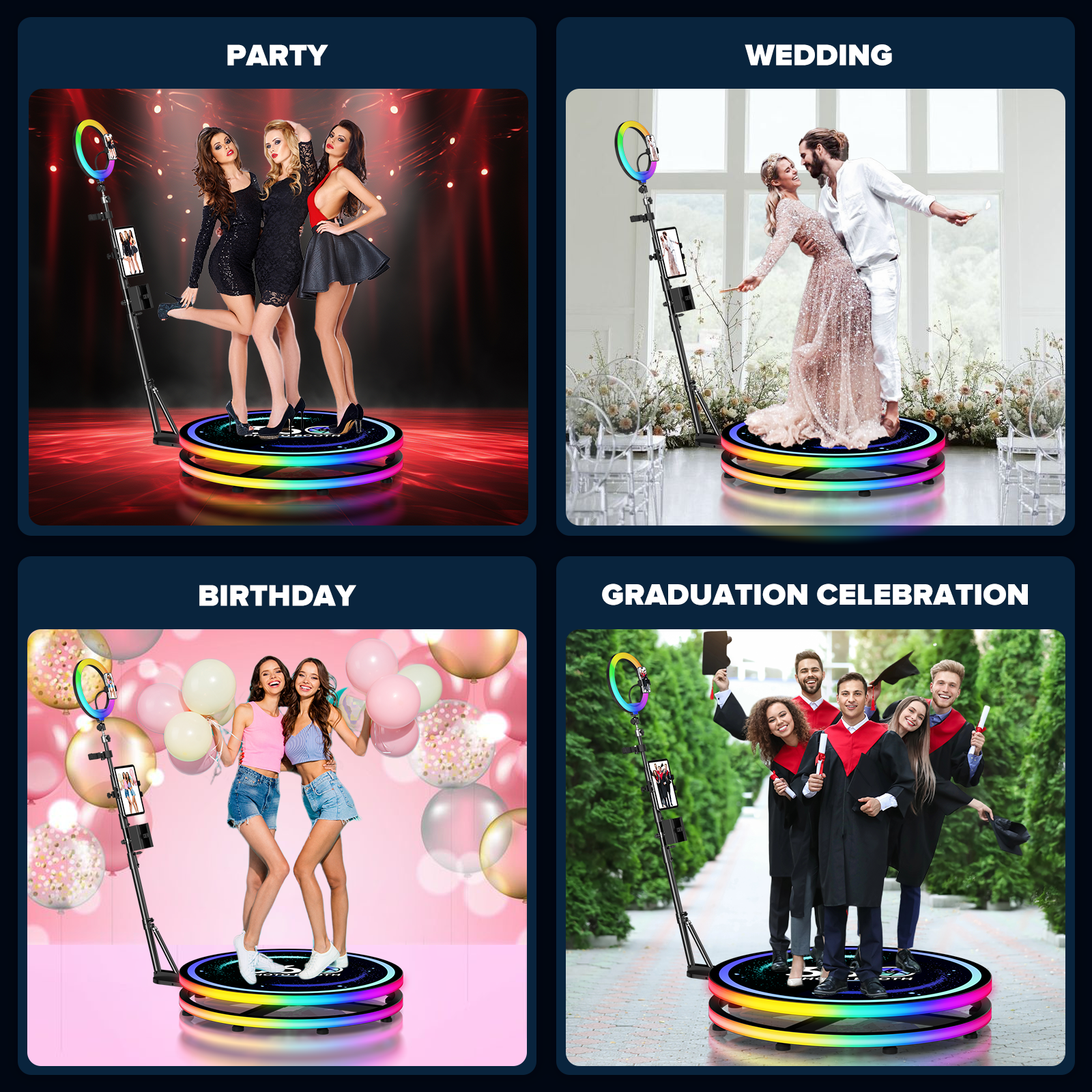 360 Rotating Photo Booth Ring  - Photo Booth Machine 评论和价格